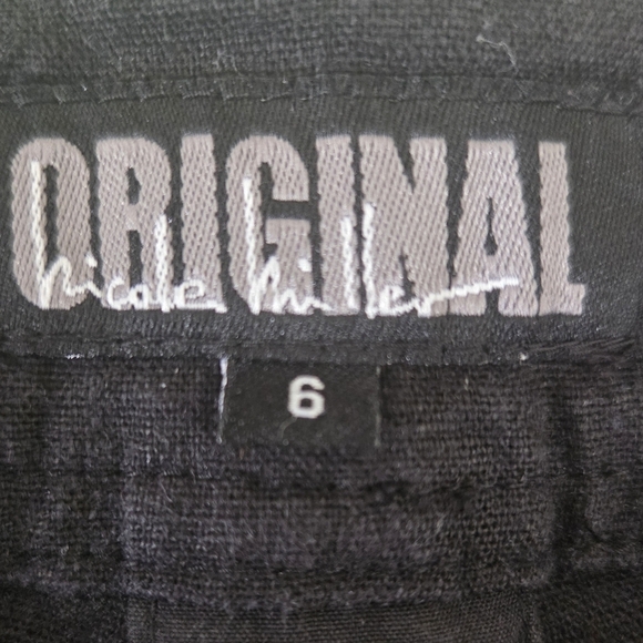 Nicole Miller Black Wide Leg Pants Size 6 - Picture 6 of 6